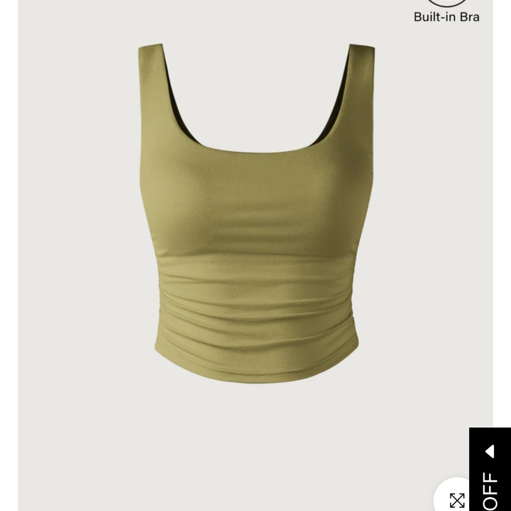 OGL Ruched Sides Square Brami Tank Top Medium NWT